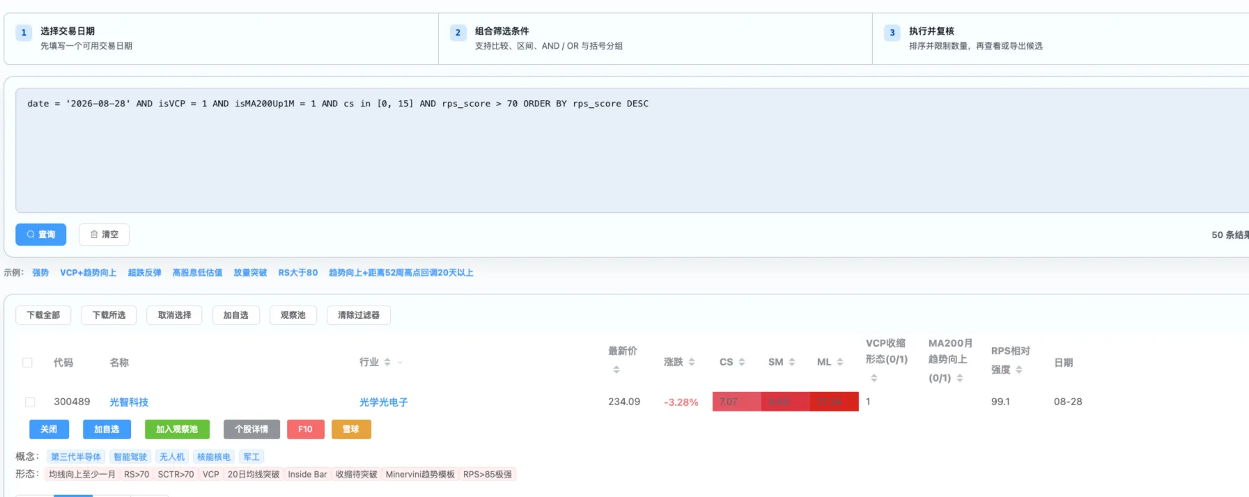VCP 研究队列筛选入口